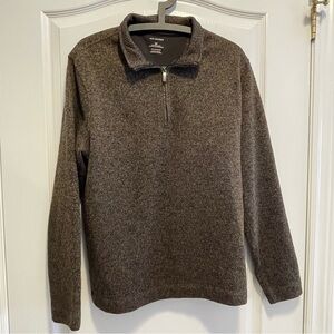 Van Heusen Men's Dark Brown Zip-Up Sweater